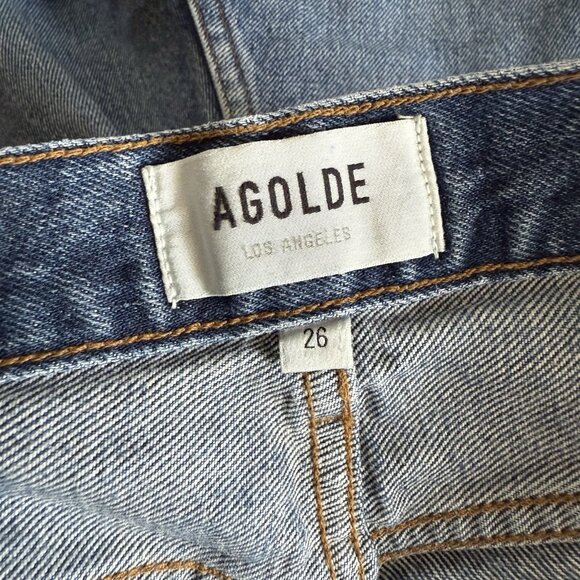 Agolde Parker Vintage Cut Off Jean Denim Shorts in Lowkey Size 26 - Picture 3 of 8